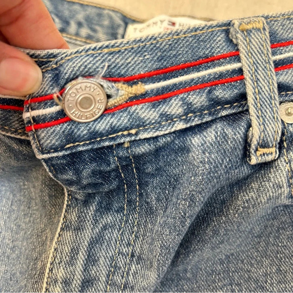 Vintage Y2K Tommy Hilfiger Perfect T Jean Women's Size 14 Blue Embroided Stars - Picture 5 of 13
